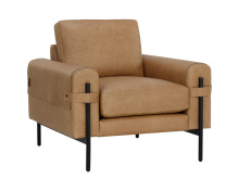Sunpan 111588 - Camus Armchair - Ludlow Sesame Leather